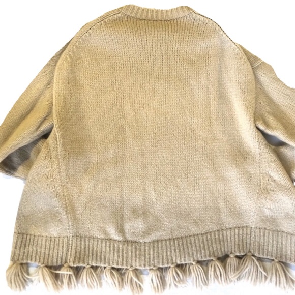 Kate Spade NWT Broome Street Alpaca Tassel Sweater Caramel L - Picture 6 of 8
